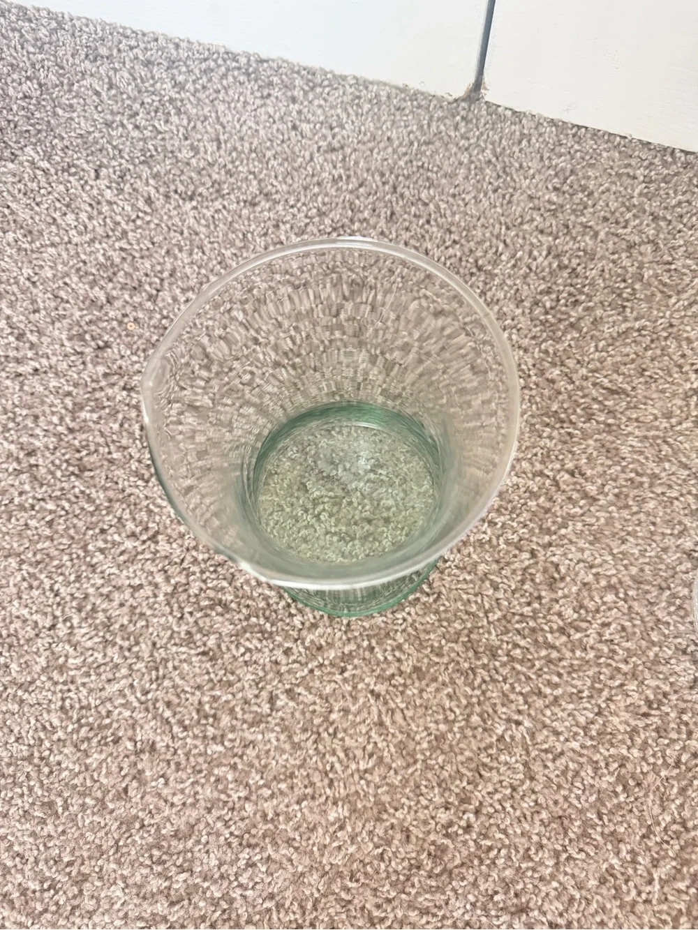 Light Green Textured Glass Vase